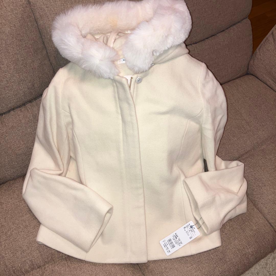 MISCH MASCH フードファー付きショートコート MISCH MASCH｜美シルエットで大人気!フードファー付きショートコート