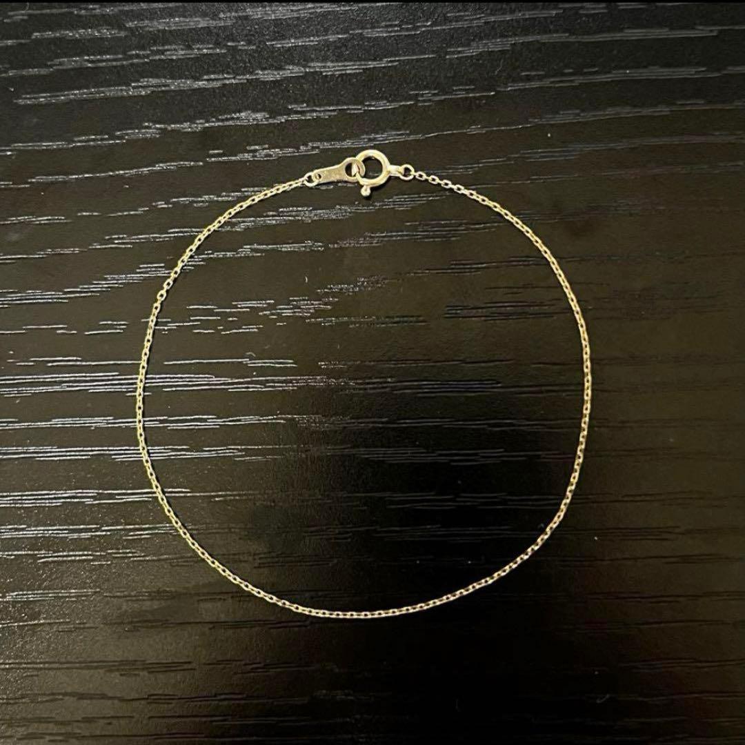 K10 イエローゴールド ブレスレット 小豆 18cm 10金 K18YG 中空ビスマルク 小豆チェーン ブレスレット 18cm 送料無料