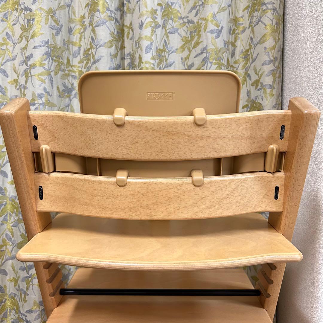 極美品♡ ストッケトリップトラップナチュラルベビーセット付きシリアル5