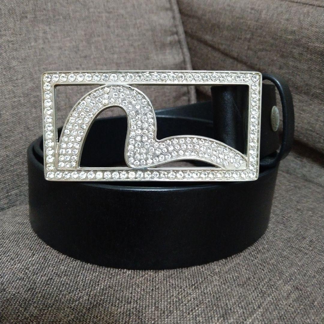 EVISU エヴィス ジルコニアベルト バックル 革 36インチ 超希少品