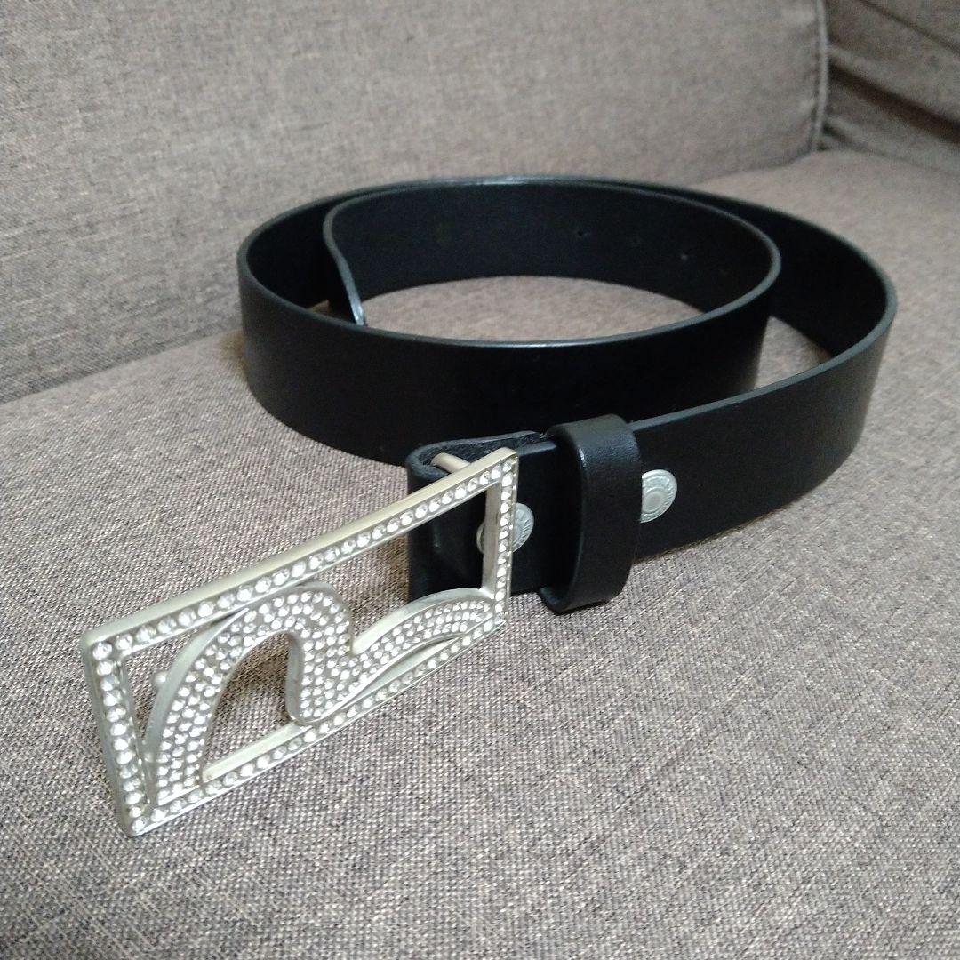 EVISU エヴィス ジルコニアベルト バックル 革 36インチ 超希少品
