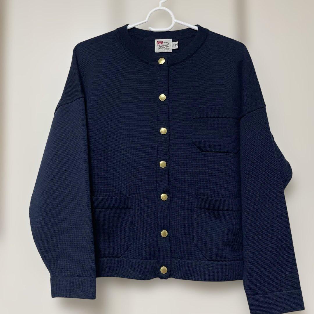 〈美品〉トラディショナルウェザーウェア　アークリーニット　ネイビー　XS 美品〉トラディショナルウェザーウェア アークリーニット ネイビー XS