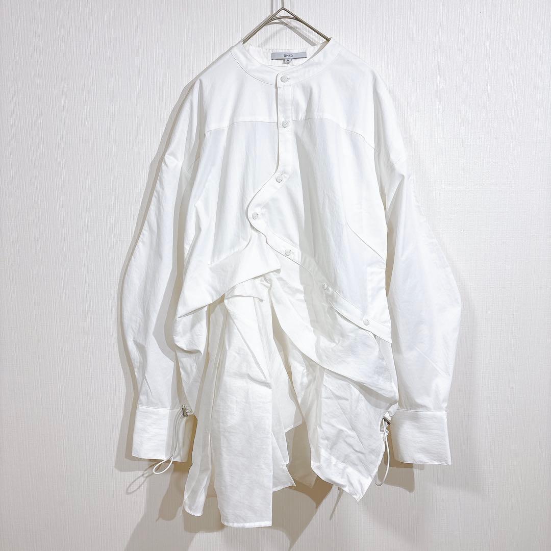 UN3D. アンスリード　パターンミックスシャツ　アシンメトリー　ホワイトシャツ UN3D./アンスリード/PATTERN MIX SHIRT | ROYAL FLASH（ロイヤル