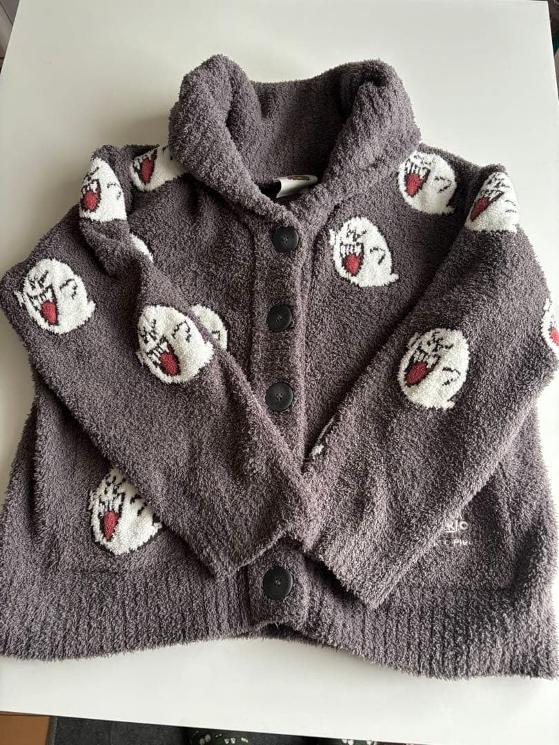 ジェラートピケ スーパーマリオ テレサ ジャガード カウチン カーディガン ジェラートピケ×スーパーマリオ ジャガードカウチン（テレサ