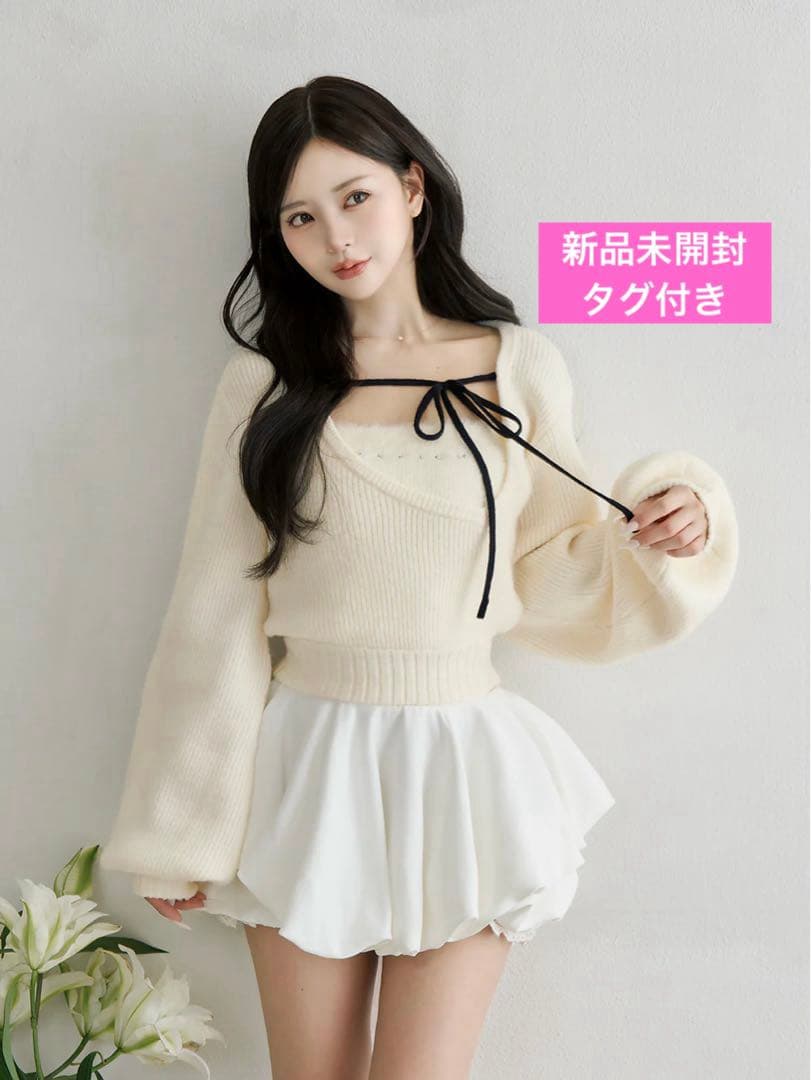 Darich アシメレイヤードニットトップス アイボリー IVO 新品未開封