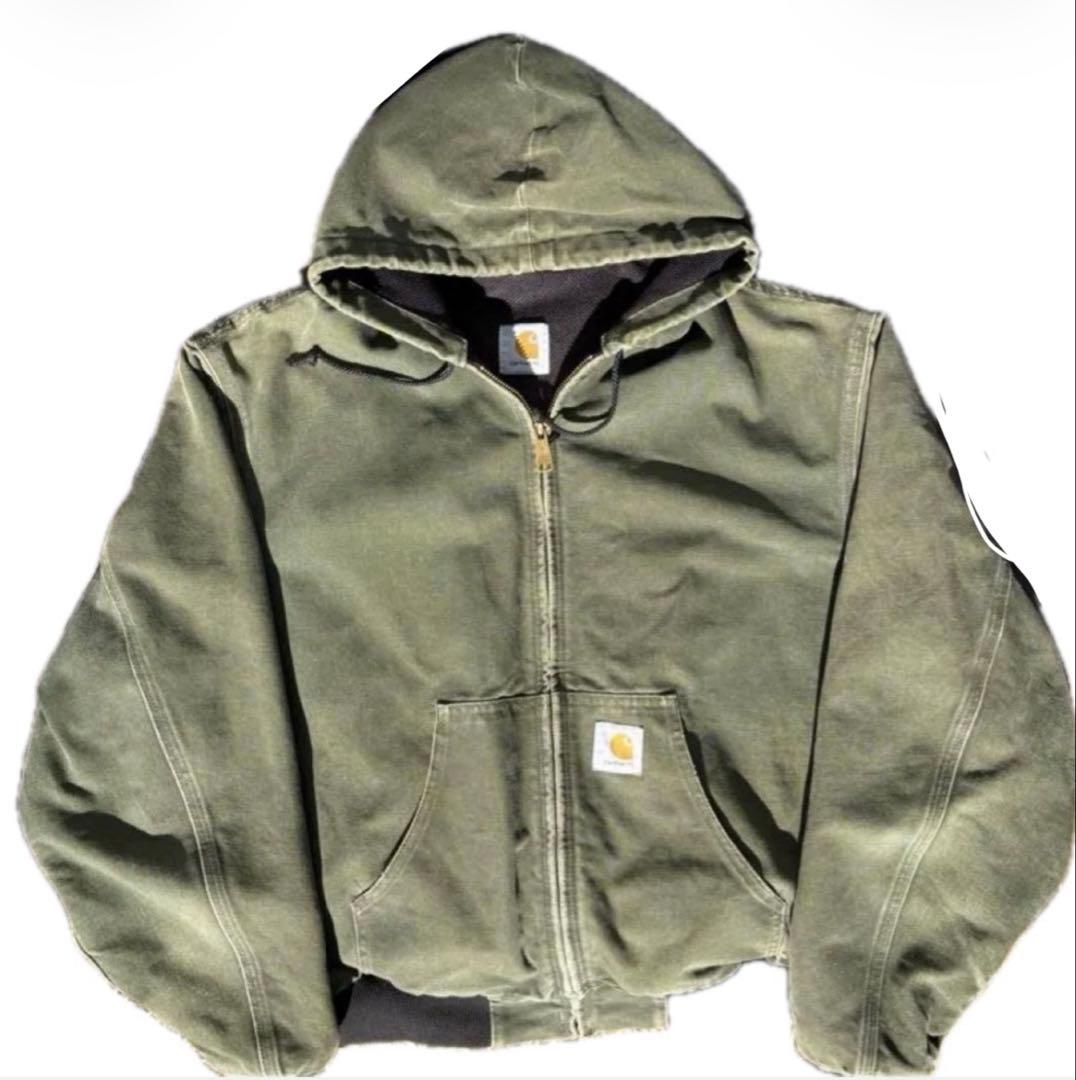 Carhartt アクティブジャケット モスグリーン カーキー短丈 - メルカリ