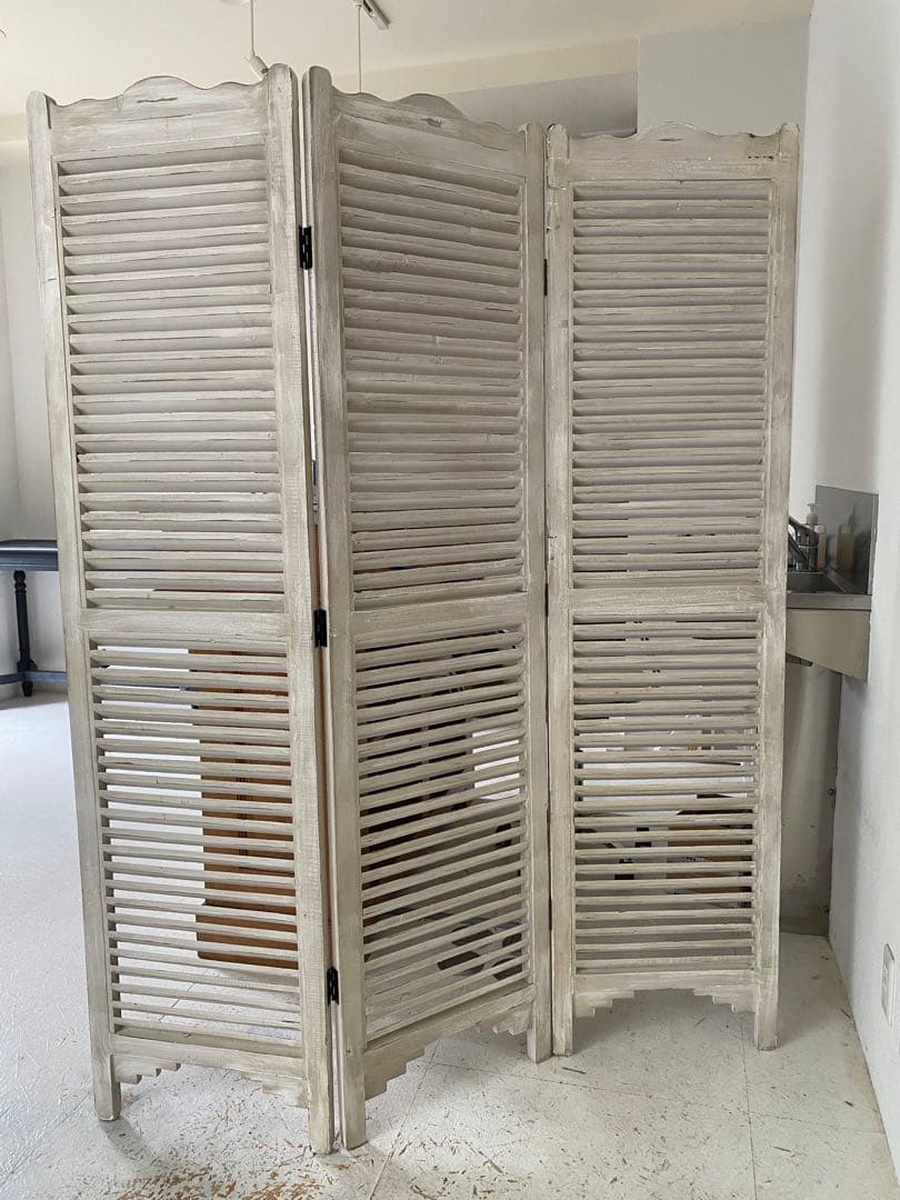 【お値下げ再出品】アンティーク ルーバー シャビー フランス 受注製作】【☆2枚セット☆】ルーバー・ドア・フレンチ・シャビー