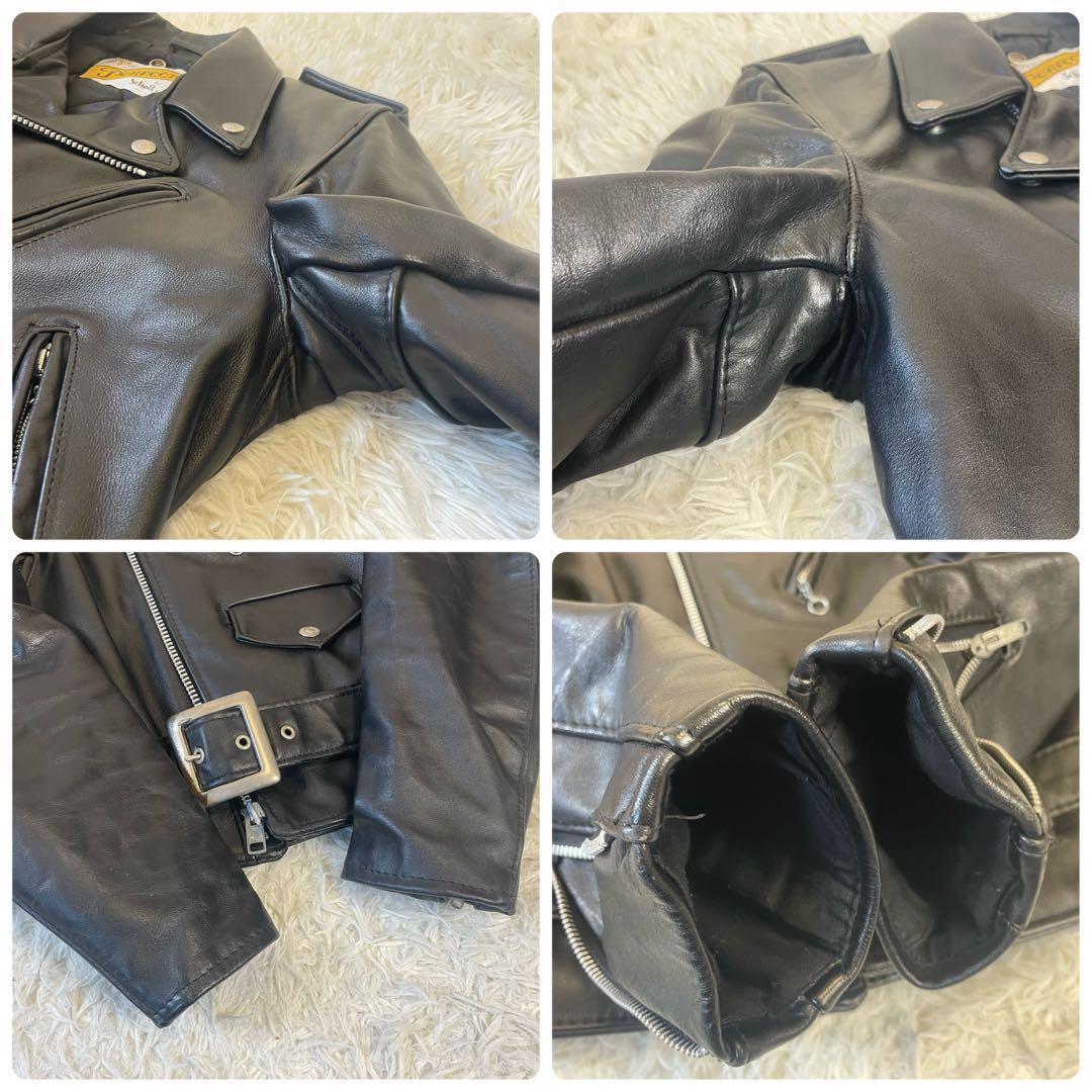 SCHOTT ショット パーフェクト 星条旗バックプリント ダブルライダース