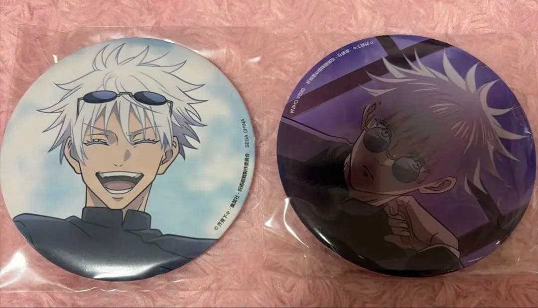 呪術廻戦 セガラッキーくじ 懐玉・玉折 五条悟 缶バッジ 群青・落日