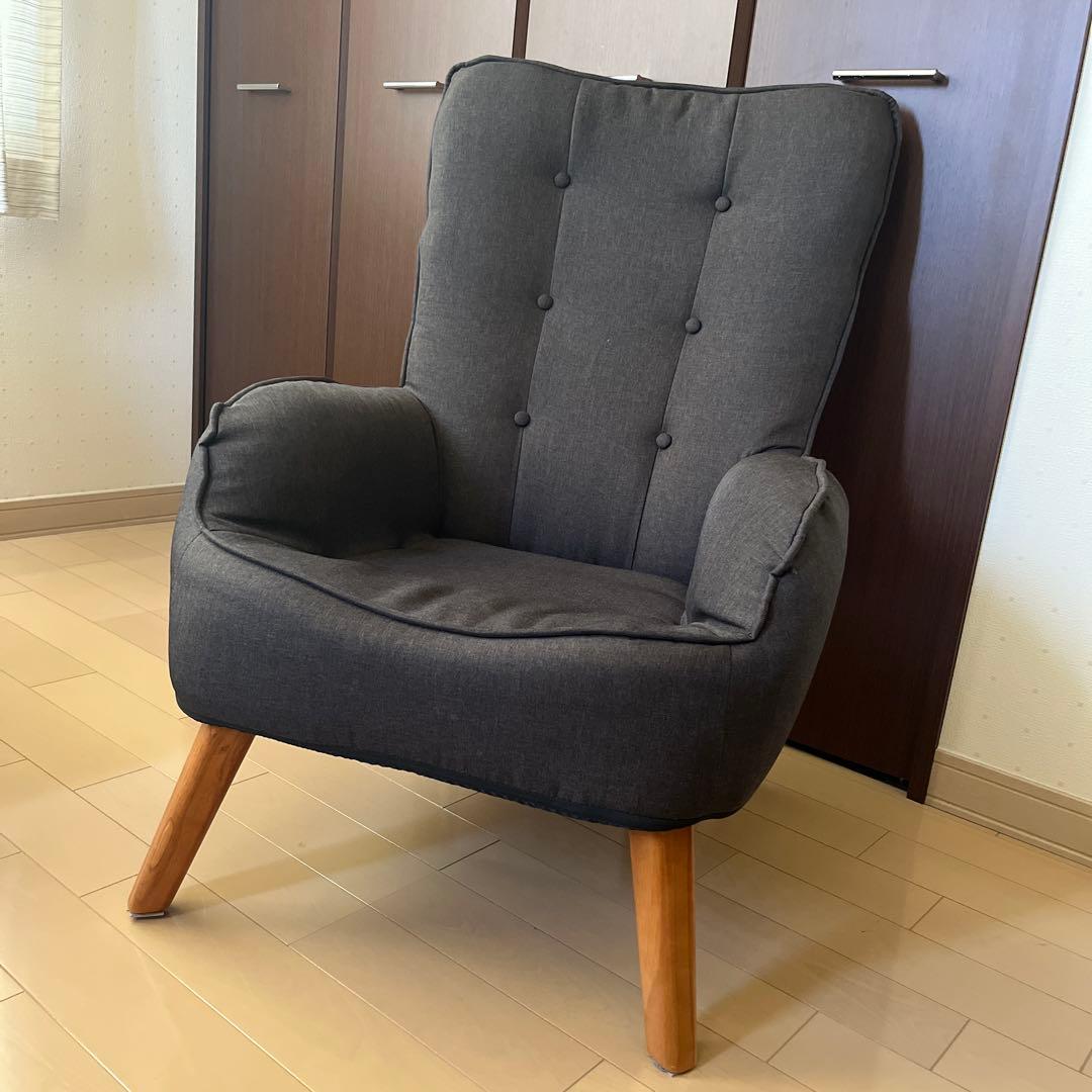 ブラウンファブリック 1人掛けソファ SF-3894 おしゃれ電動1人掛けソファー｜幅84cmライトブラウン