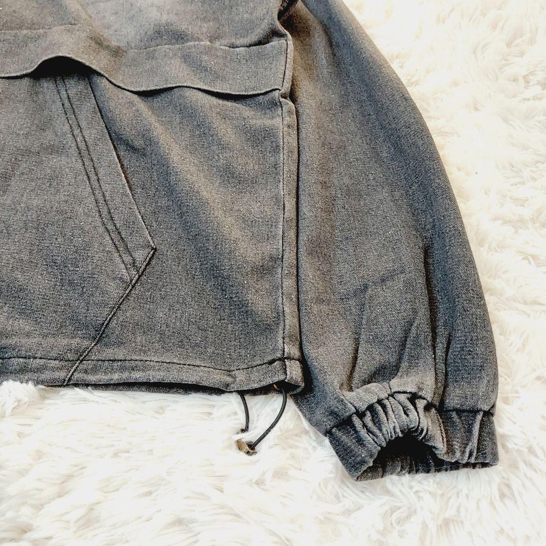 新品 AGAWD ハーフジップ デニムプルオーバー ブラック ヤマダヤ