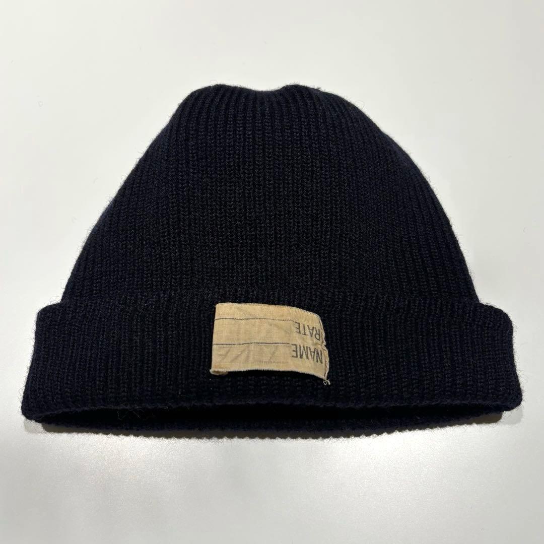 希少❗️早い者勝ち‼️40's US NAVY ウォッチキャップ ニット帽 美品 1940's US.NAVY ワッチキャップ 年代 ミリタリー ブラック ニット 帽子