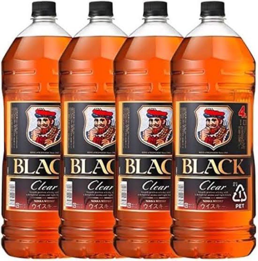 ブラックニッカ　 4L 4本セット ブラックニッカ ウイスキー 送料無料 ニッカ クリア 4L×4本(1ケース