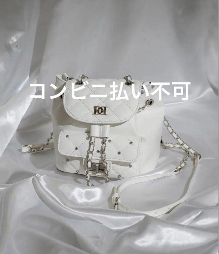 Darich ダーリッチ キルティングビジューミニリュック ホワイト WHT