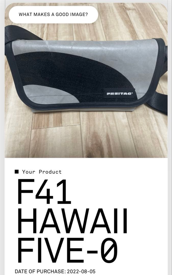 freitag f41 hawaii five-0 グレー　黒 FREITAG/F41 HAWAII FIVE-Oレビュー｜Takashi Nishimura