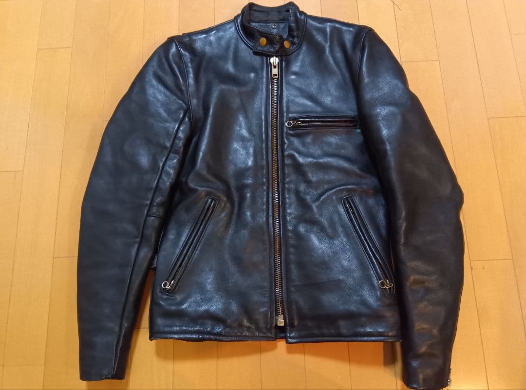 だ*け様 美品VANSONバンソンシングルライダース34黒ブラックTYPEBタイ VANSON（バンソン） VANSON MODEL B シングル ライダース ブラック