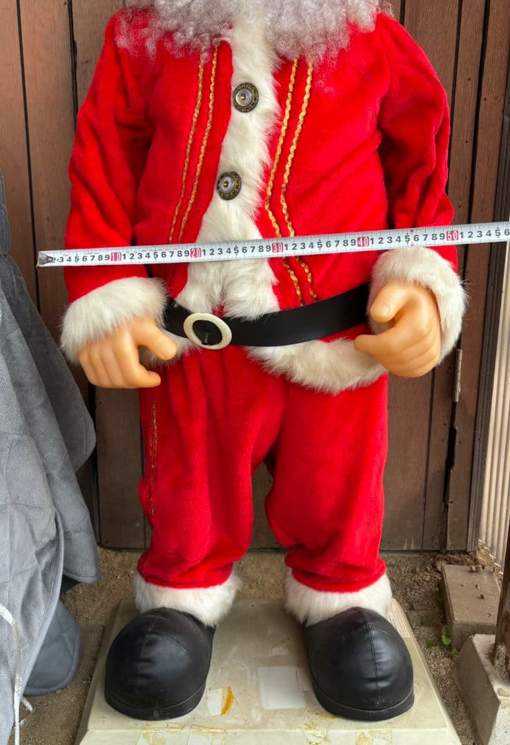 サウンドに乗りながら踊るサンタクロースオブジェ 特大130cm