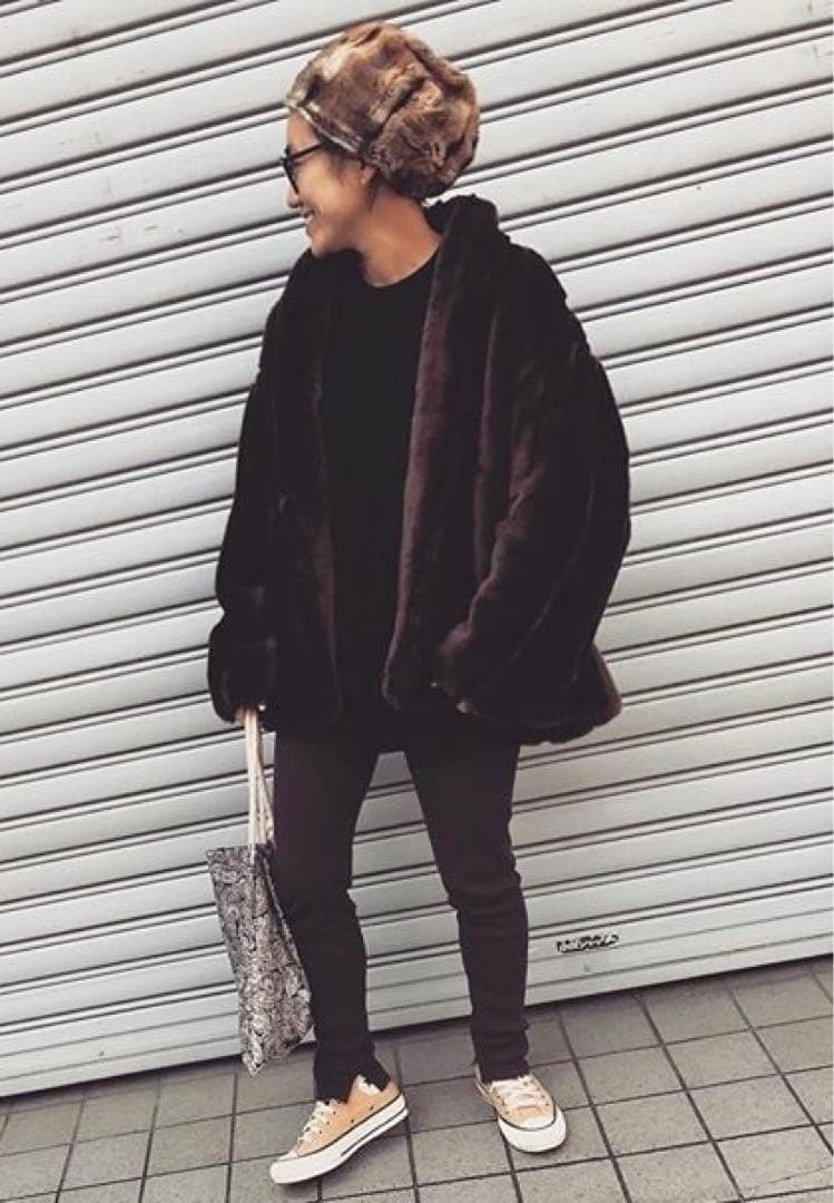 ルミ子様専用】6(ROKU) フェイクミンクファーコート ダークブラウン36