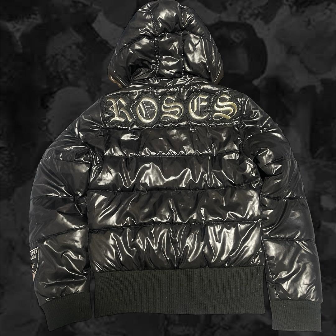 ファーダウンジャケット 短丈 光沢 y2k 00s 平成 お兄系 袖リブ - メルカリ