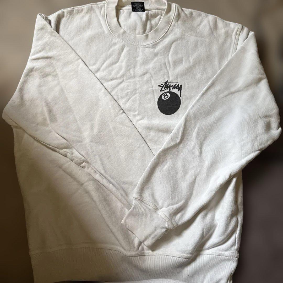 Stussy スウェット 8ボール STUSSY - 【美品】ステューシー 両面プリント 8ボール スウェット L 灰