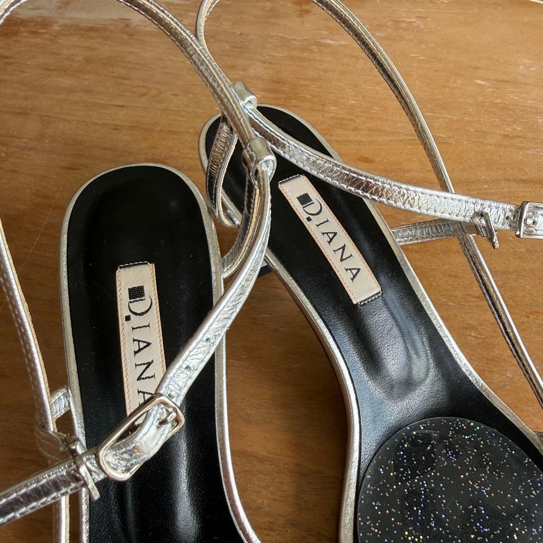 ☆ダイアナ☆シルバー ミュール 約6cmヒール - メルカリ