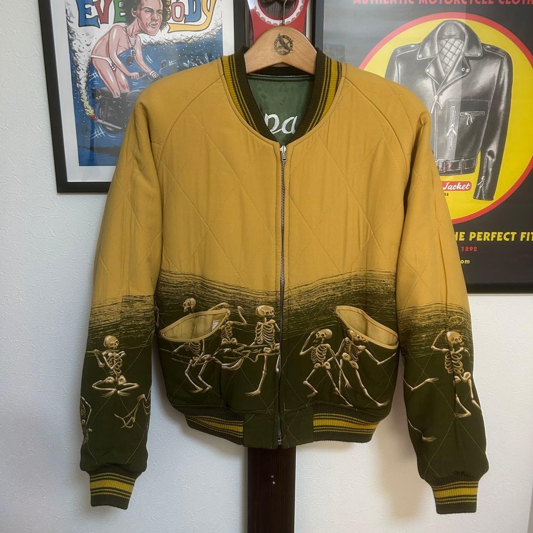 美品 00's 希少デザイン フェローズ 虎×踊り髑髏 リバーシブル