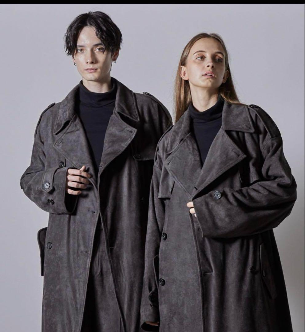 clel ダブルテックフェード トレンチコート チャコールグレー - メルカリ