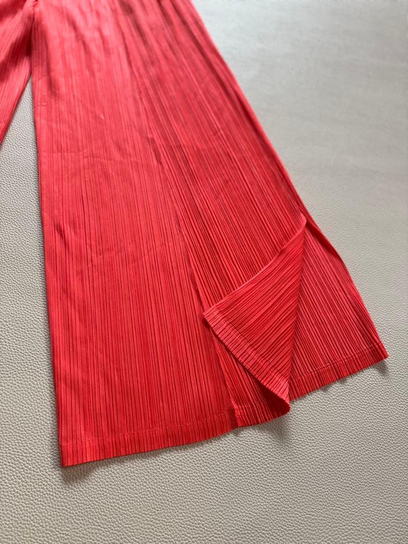 PLEATS PLEASE オレンジ ガウチョパンツPP81JF144 - メルカリ