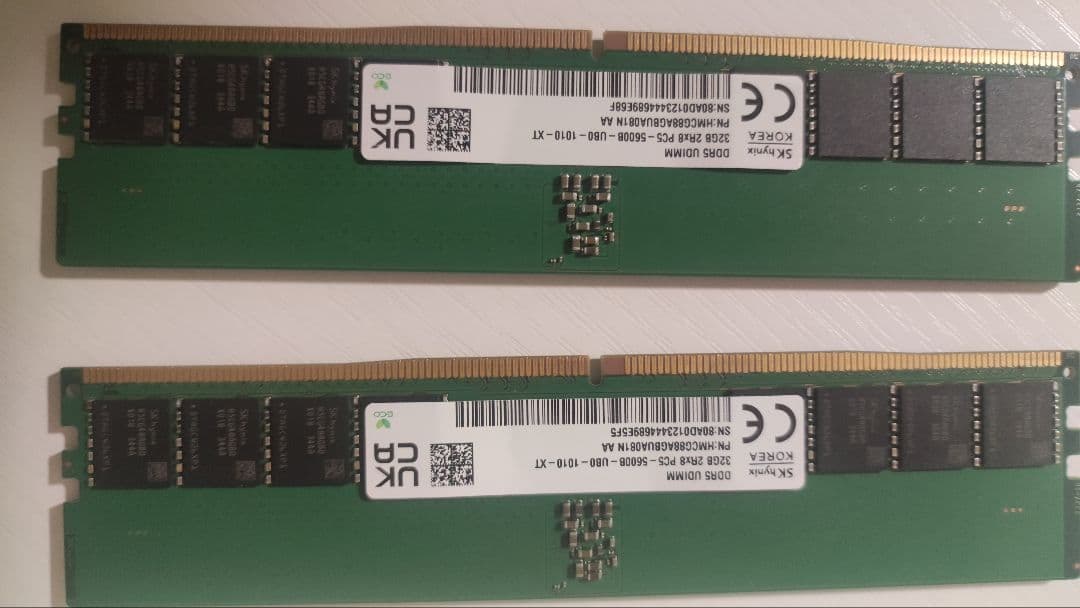 メモリ pc5-5600 DDR5 64GB(32GBx2) sk hynix Hynix 32GB DDR5 5600 MHz PC5-44800 DIMM Non-ECC Desktop Memory RAM