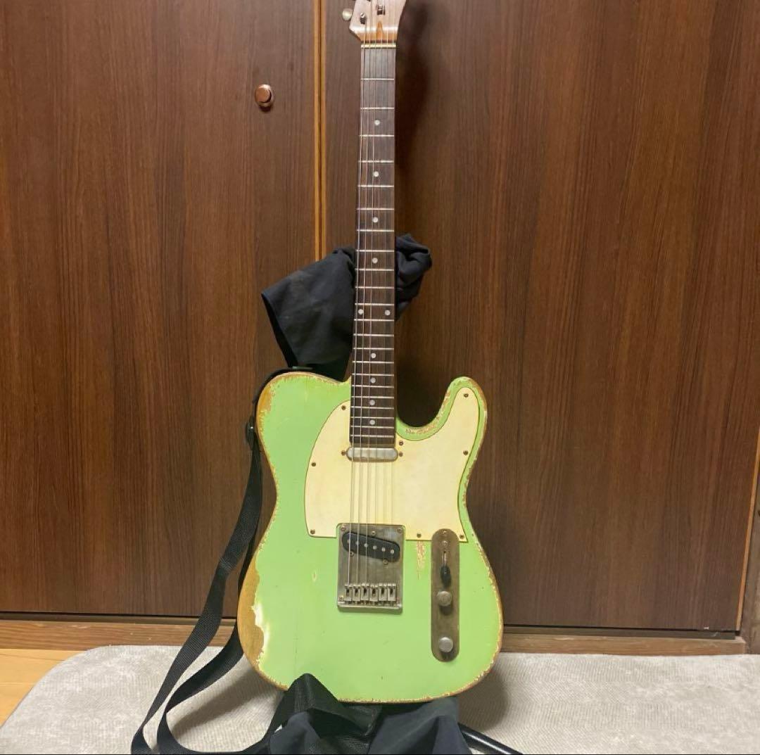【最終値下げ】ラッカー塗装　レリックテレキャスター　サーフグリーン 最終値下げ】ラッカー塗装 レリックテレキャスター サーフグリーン