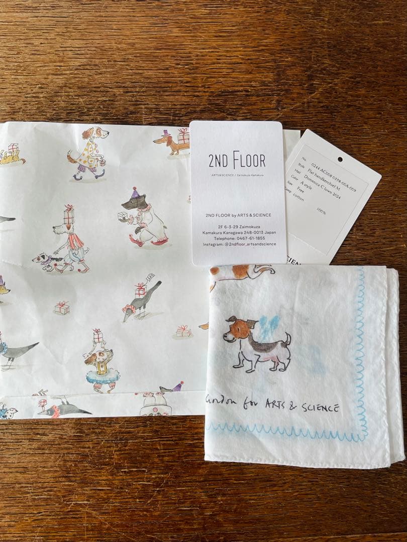 アーツアンドサイエンス　ハンカチ　新品　ドメニカモアゴードン Domenica More Gordon＞ オンラインストア・POP-UP SHOPでは、ドメニカ