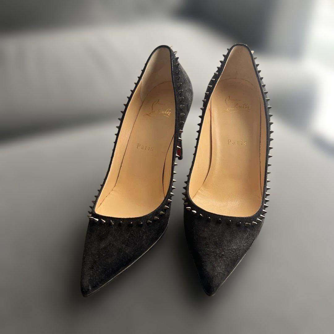 ★クリスチャン　ルブタン スタッズ付き黒スエードハイヒール定価15万 Christian Louboutin/クリスチャン ルブタン_Women通販 | Miss Z【送料