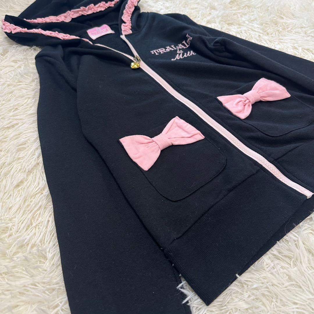 00s y2k 平成姫ギャル TRALALA パーカー フリル リボン 女の子 - メルカリ