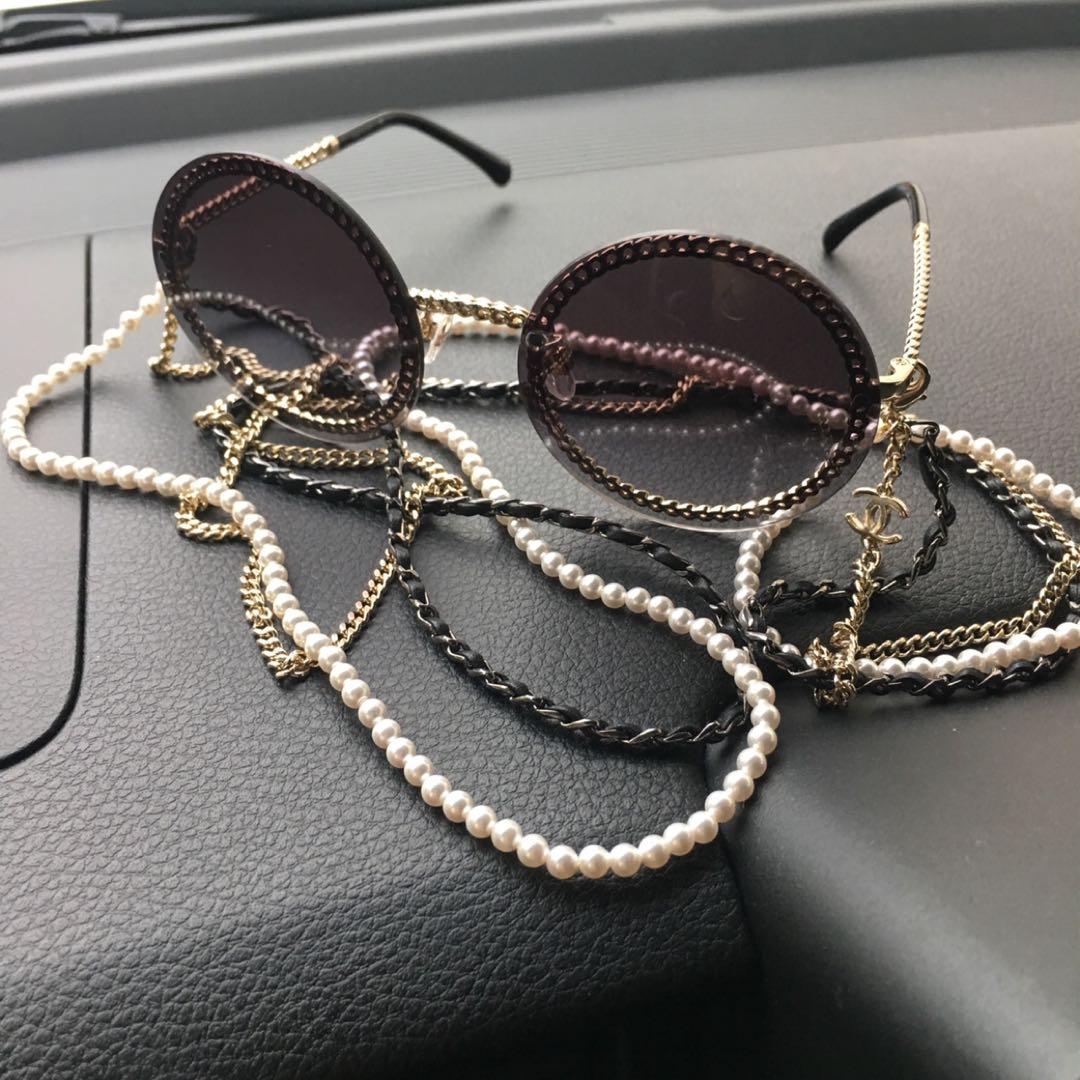 CHANEL サングラス チェーン付き ラウンド 関税・送料込み＊CHANEL＊CH5210Q チェーン付 サングラス (CHANEL