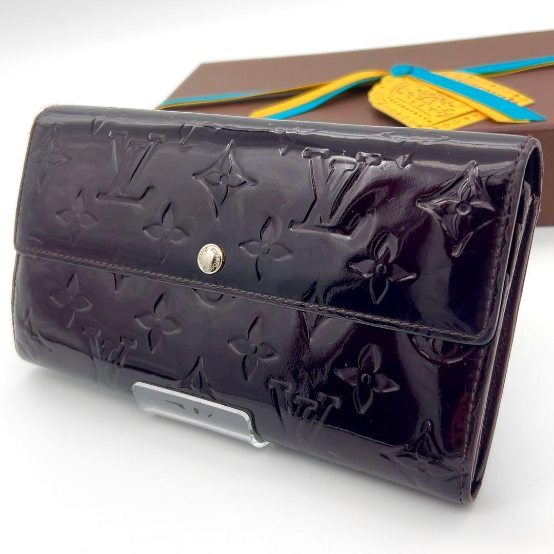 ルイヴィトン ヴェルニ アマラント ポルトフォイユサラ 長財布 - メルカリ