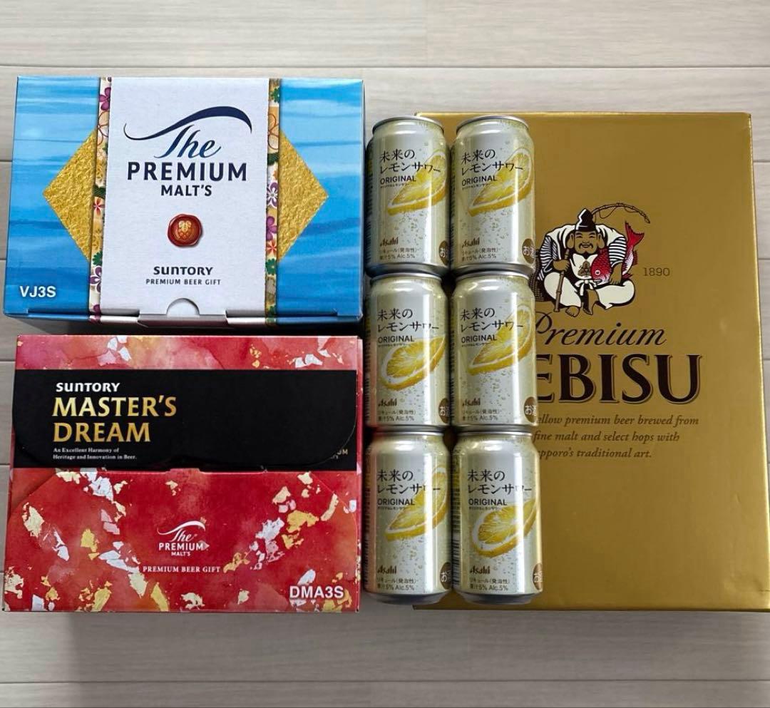 【お酒まとめ売り】ザ•プレミアム•モルツ／プレミアムエビス／未来のレモンサワー お酒まとめ売り】ザ•プレミアム•モルツ／プレミアムエビス／未来の