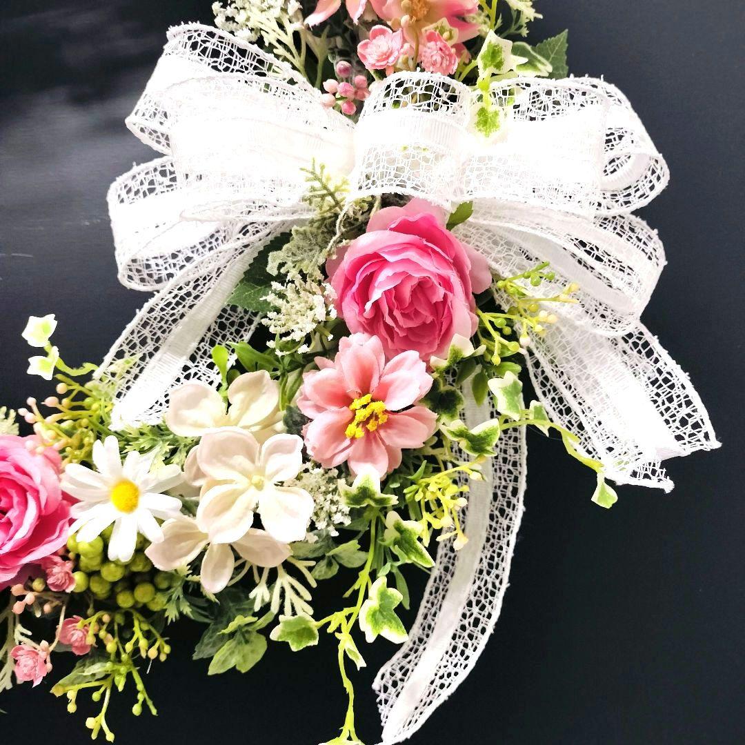 商品名【萌々】ゆきこ様専用♥ラナンキュラスとローズのフラワーリース