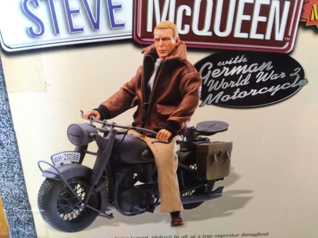 ○スティーブマックィーン バイク 大脱走 フィギュア 希少 1/6