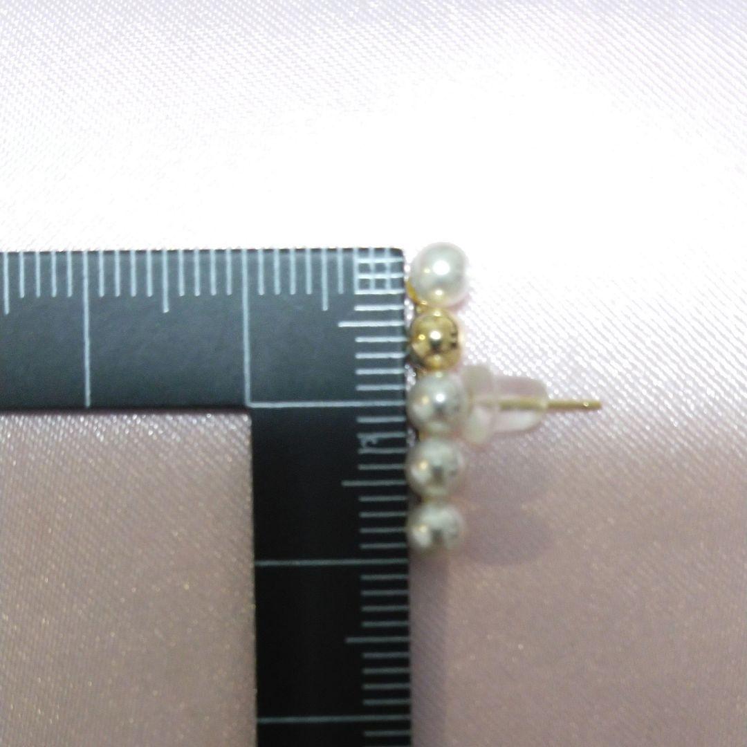 期間限定 最終お値下げ※】K10YGバー パールピアス【日本製フルオーダー