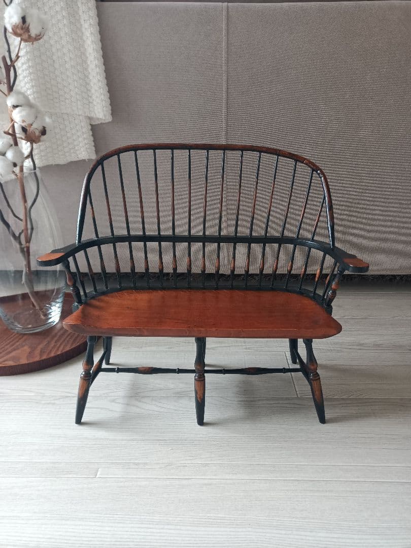 ✤ヨーロピアンアンティーク調　木製　ドールチェア　ミニチェア アンティーク ドールチェア | フランス 木製ドールチェア バンブー