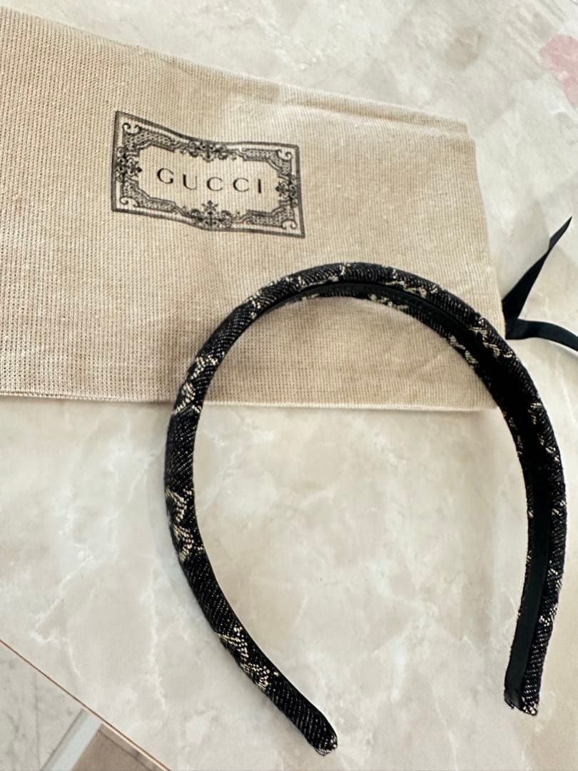 最終値下げ】GUCCI グッチ カチューシャインディゴ デニム (新品未使用