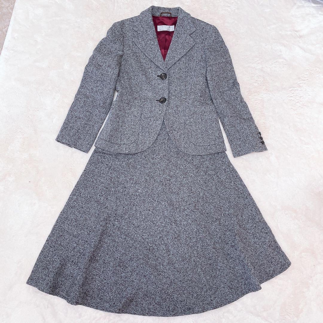 美品✨マックスマーラ 銀タグ テーラードジャケット ヘリンボーン