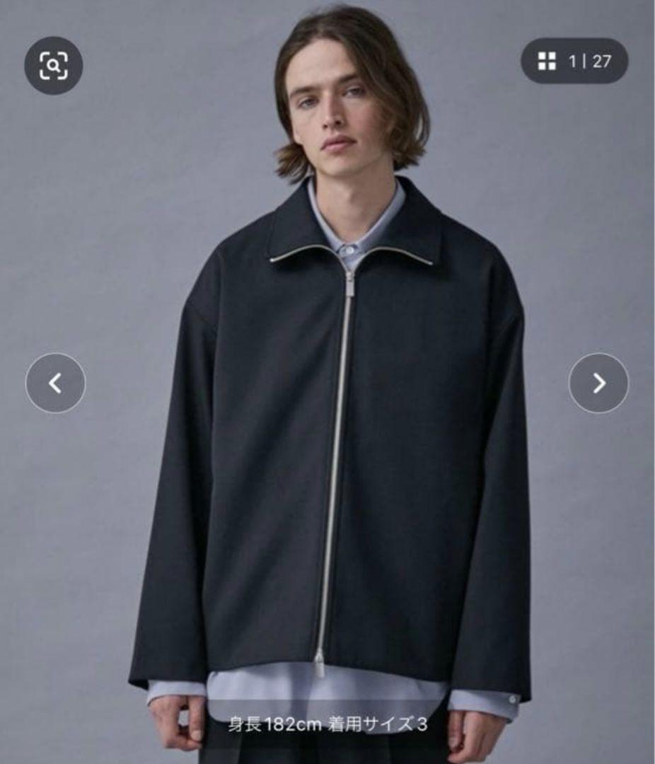 public tokyo含浸ウールギャバダブルジップブルゾン size3 黒 PUBLIC TOKYO（パブリックトウキョウ）の「含浸ウールギャバダブル