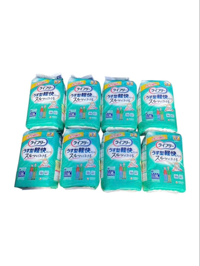 ライフリー うす型軽快パンツ LLサイズ 18枚入 8パック たのめーる】ユニ・チャーム ライフリー うす型軽快パンツ LL 1パック
