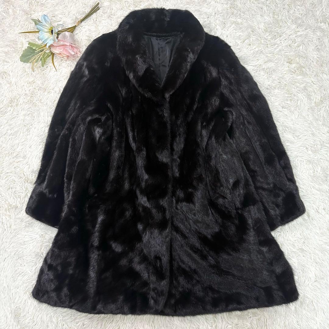 極美品✨サガミンク SAGA MINK 毛皮 コート リアルファー 銀タグ