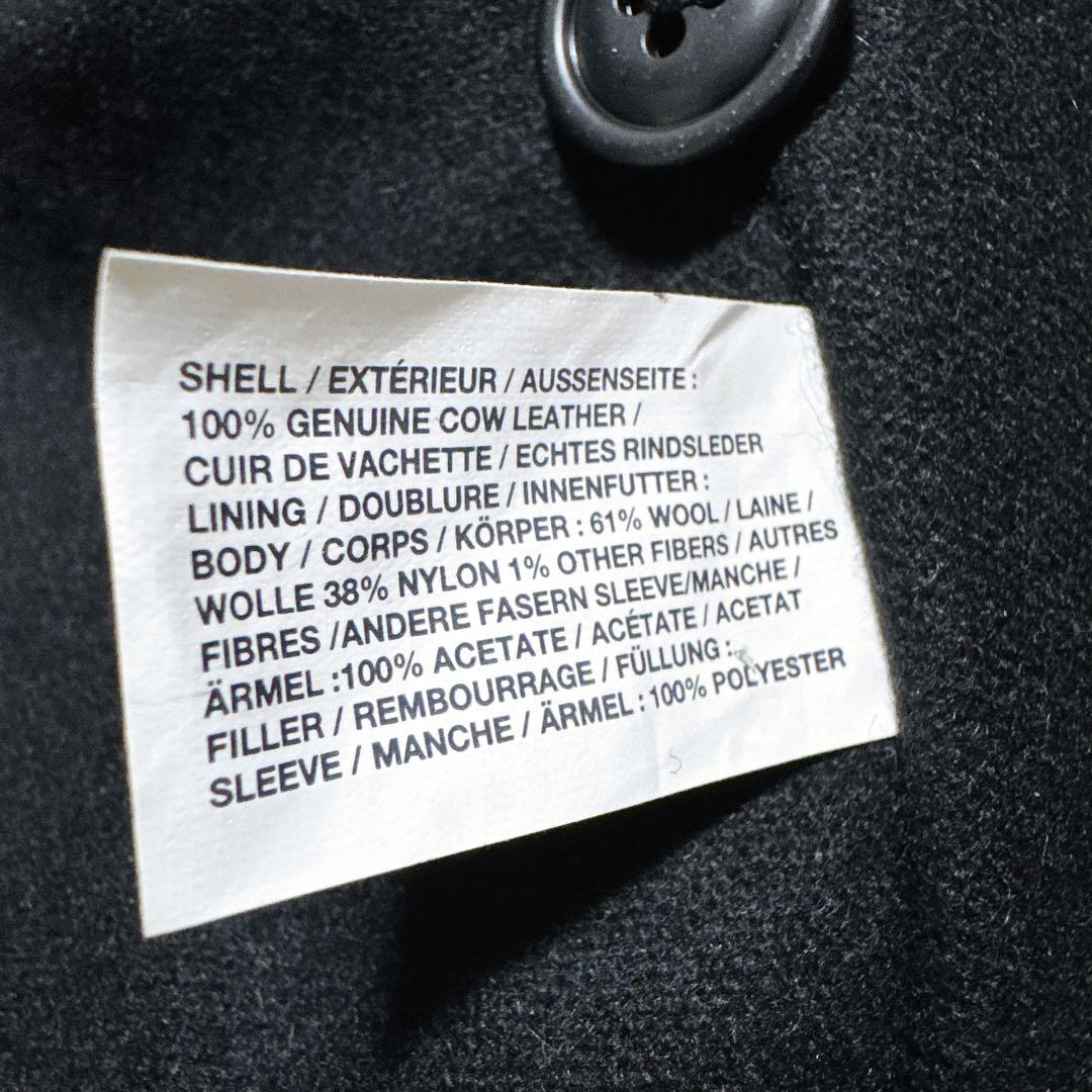 《オススメ》OLD GAP レザーカーコート 黒 牛革カウレザー M相当