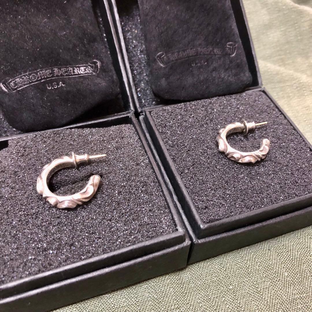 正規品 クロムハーツ CHROME HEARTS フープピアス 両耳セット - メルカリ