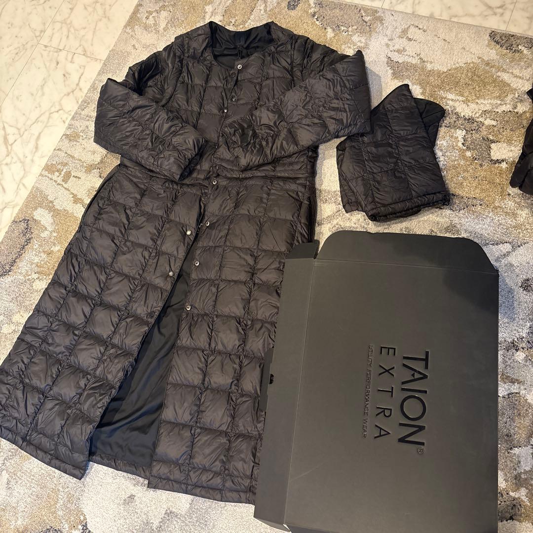 TAION EXTRA ブラック ダウンジャケット　L TAION EXTRA ダウン ダウンジャケット 【TAION / タイオンエクストラ