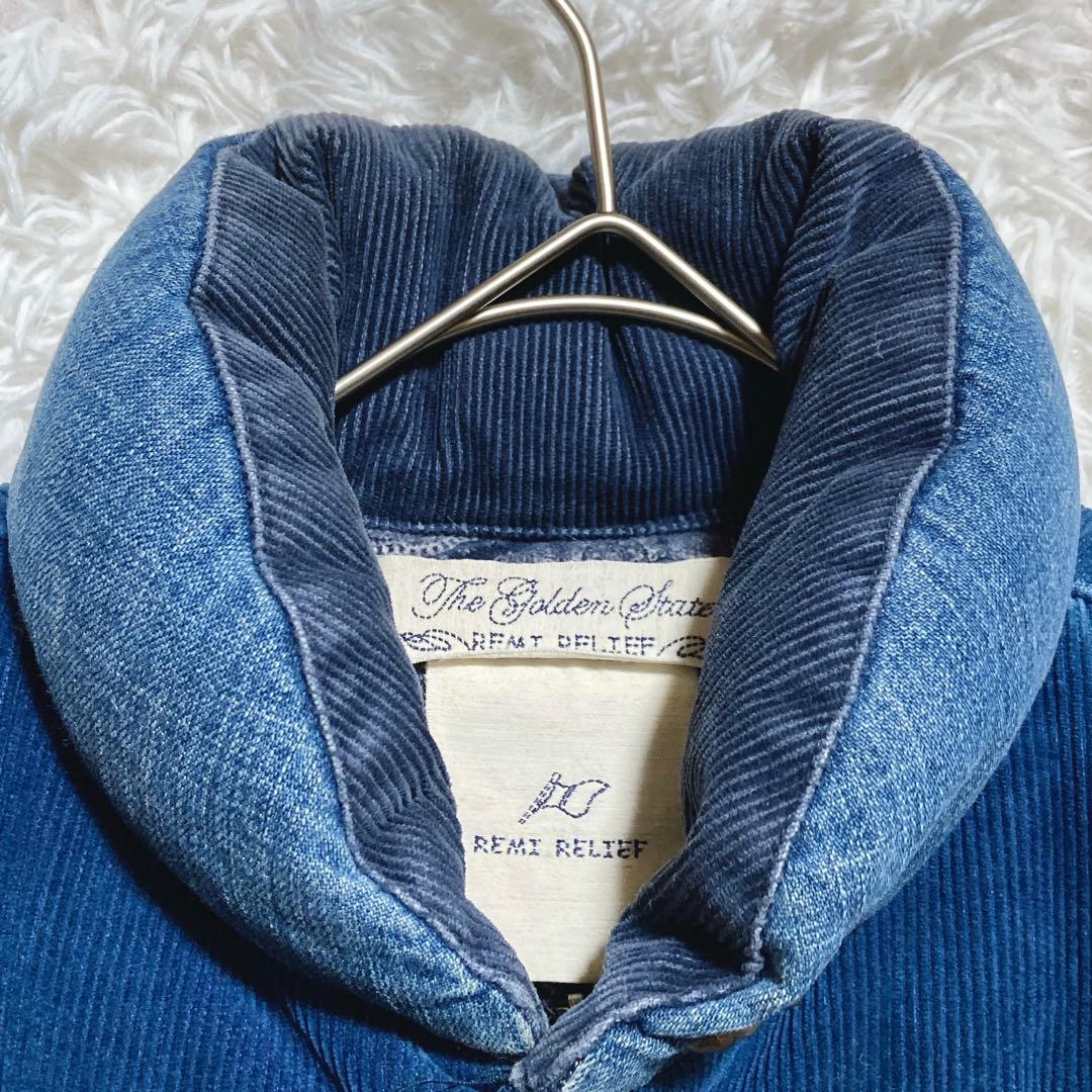 あんぼ 様専用⭐️レミレリーフ ダウンベスト インディゴ スタッズ