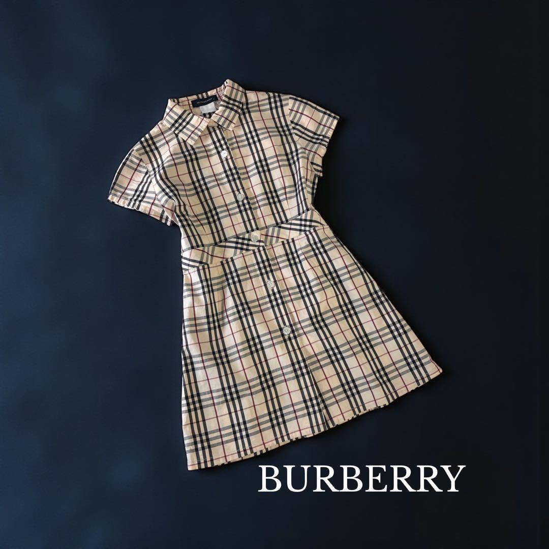 美BURBERRY子供服ワンピースノヴァチェック女の子5キッズ110バーバリー